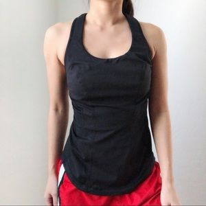 LULULEMON • Sz 4 black racerback fitness top
